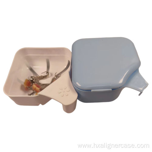 Plastic Denture Storage Orthodontic Box Mouth Tray Case